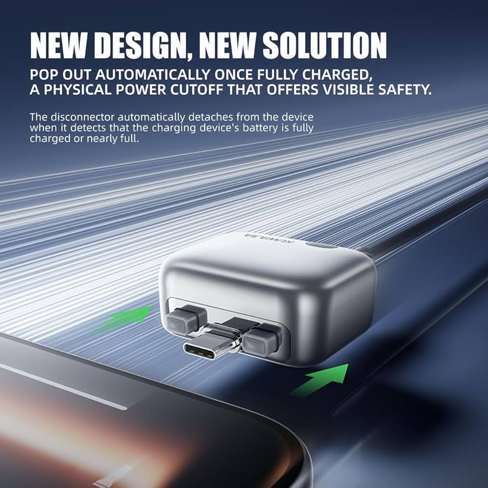 Smart Charger Adapter Auto Power Disconnector Guard Every Mobile | No Touch Mobile Screen in 5 Minute Automatically Pops Open When Fully Charged